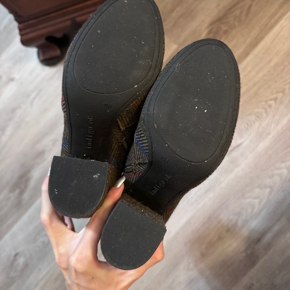 Indigo Road Juke Brown Booties Medium Fabric Floral Embroidery Women’s 10 - Picture 9 of 9